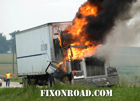 Truck Repair Fire Damage